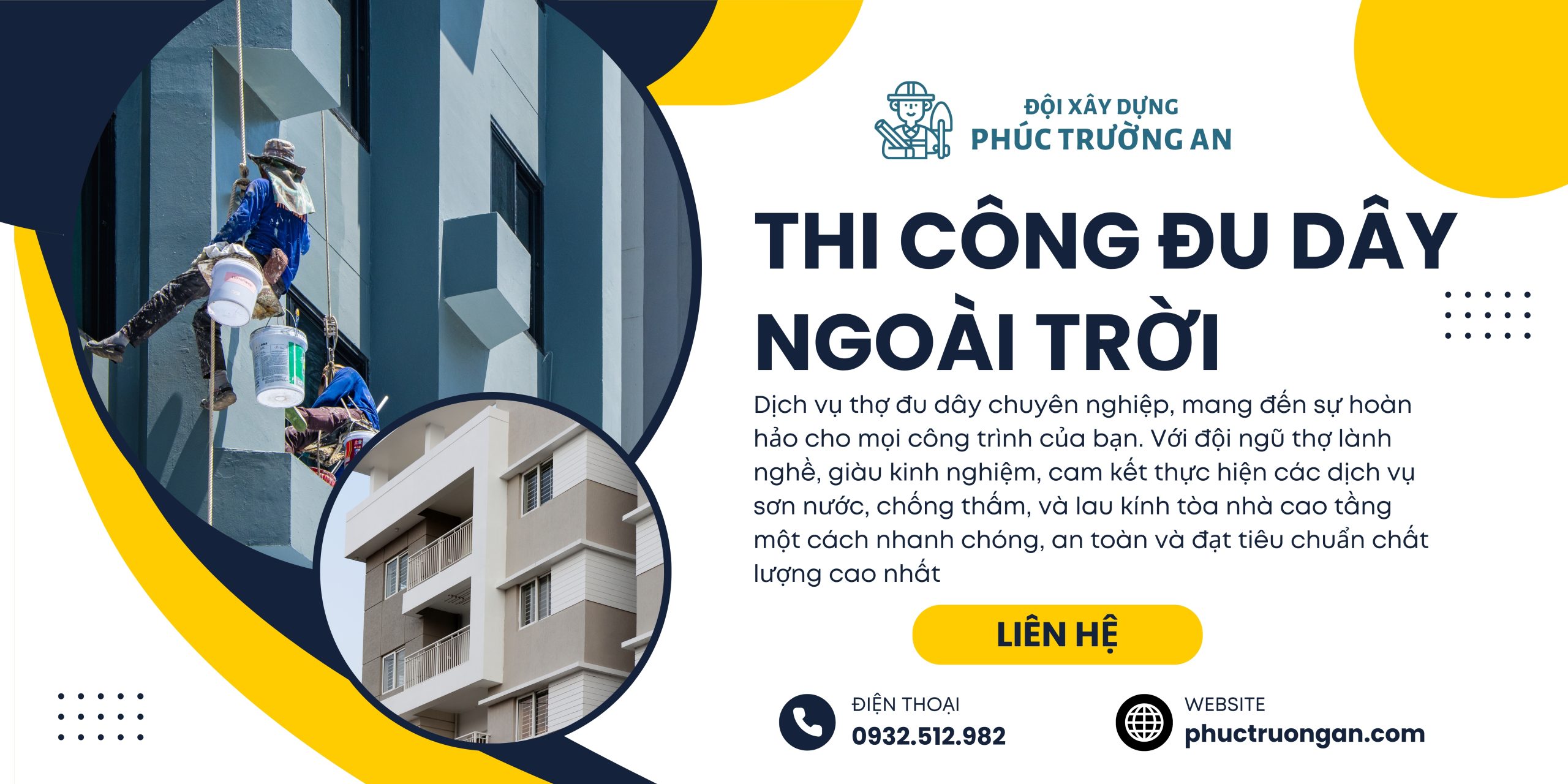 thi công đu dây ngoài trời - phúc trường an