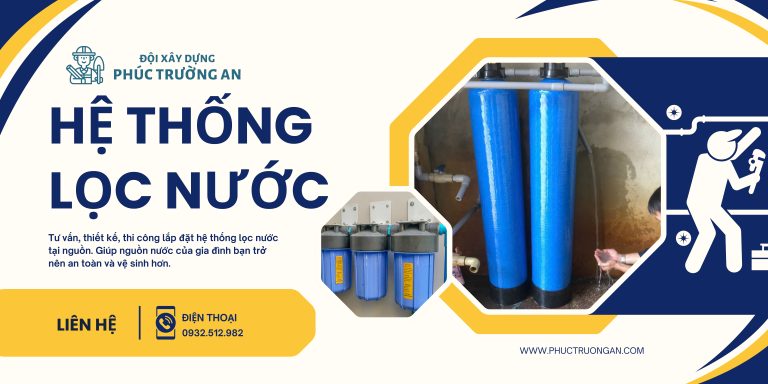 lọc nước đầu nguồn sinh hoạt giá rẻ trọn gói - phúc trường an