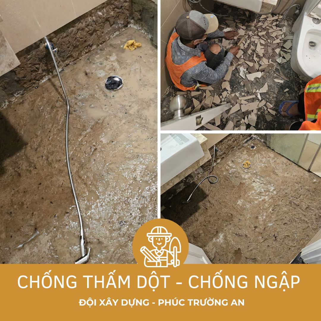 chuẩn bị bề mặt chuẩn bị chống thấm dột - phúc trường an
